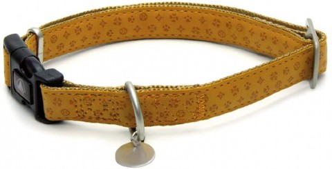 Collier Chien Similicuir-Nylon 26-40 cm x 15 mm